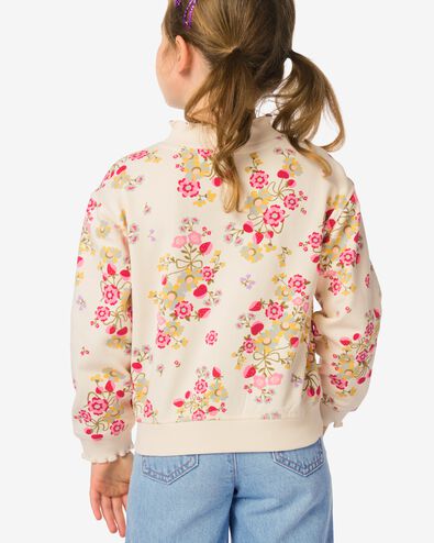 Kinderpullover aus Sweatstoff mit Blumen  ecru ecru - 30842332ECRU - HEMA
