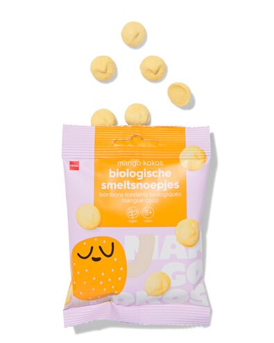 bio smeltsnoepjes mango-kokos 10g - 10250036 - HEMA