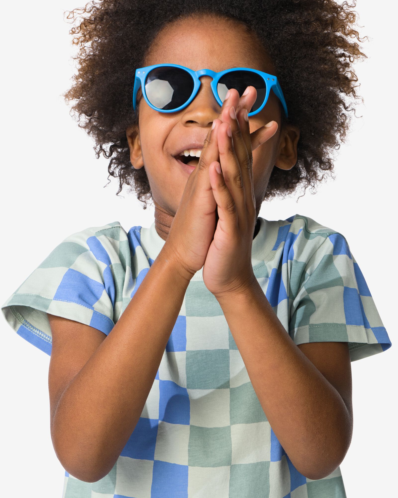 Kinder T-Shirt mit Karomuster gr&uuml;n gr&uuml;n - 30720711GREEN - HEMA