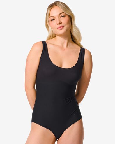 Damen-Body, mittelstark figurformend schwarz XL - 21510018 - HEMA
