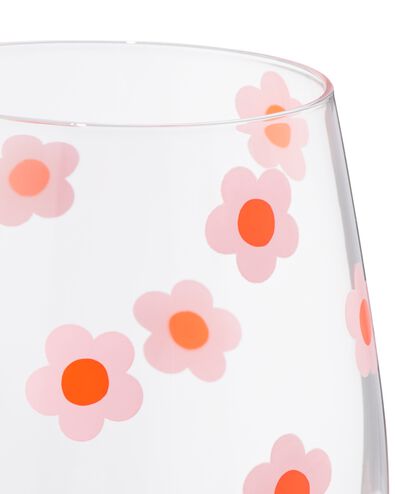 verre 550 ml fleur rose - 61130111 - HEMA
