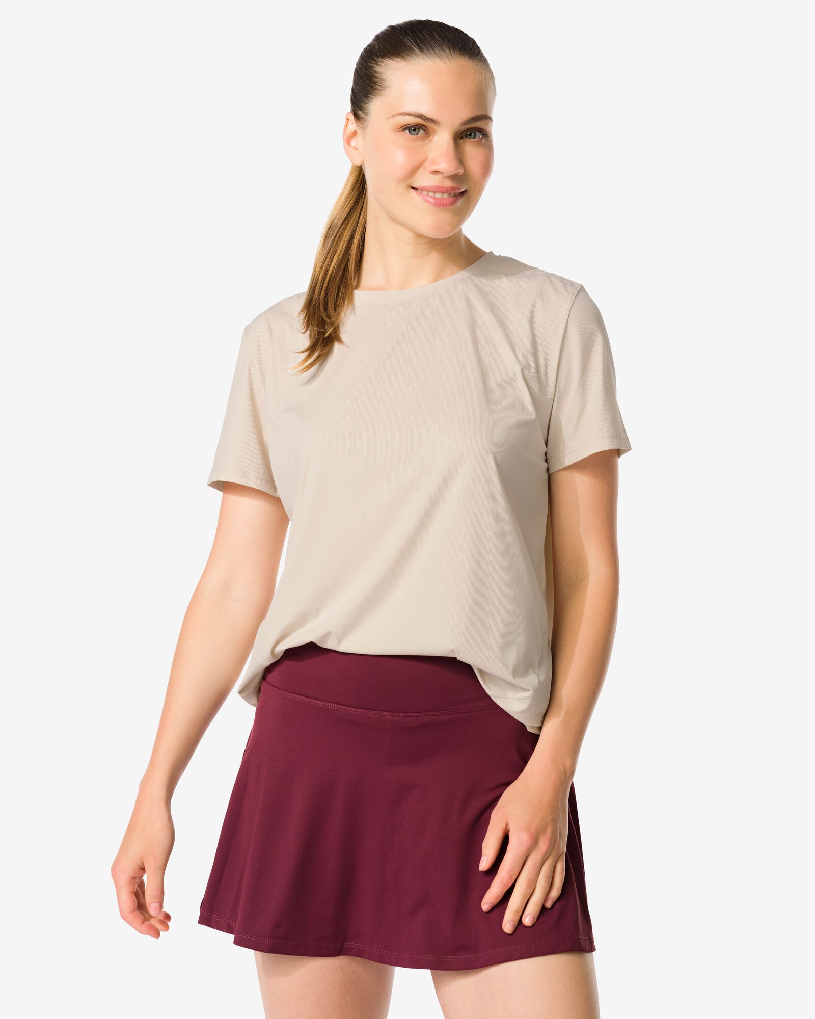 damessportshirt creme creme - 36030374CREAM - HEMA