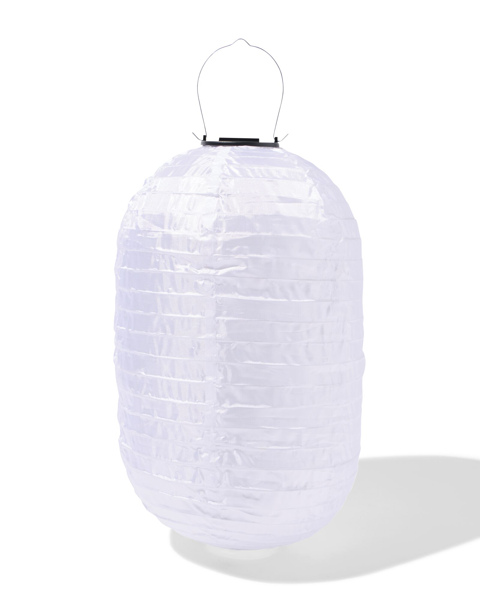 Solarbetriebene Laterne, oval, 28 &times; 40 cm, wei&szlig; - 41800257 - HEMA