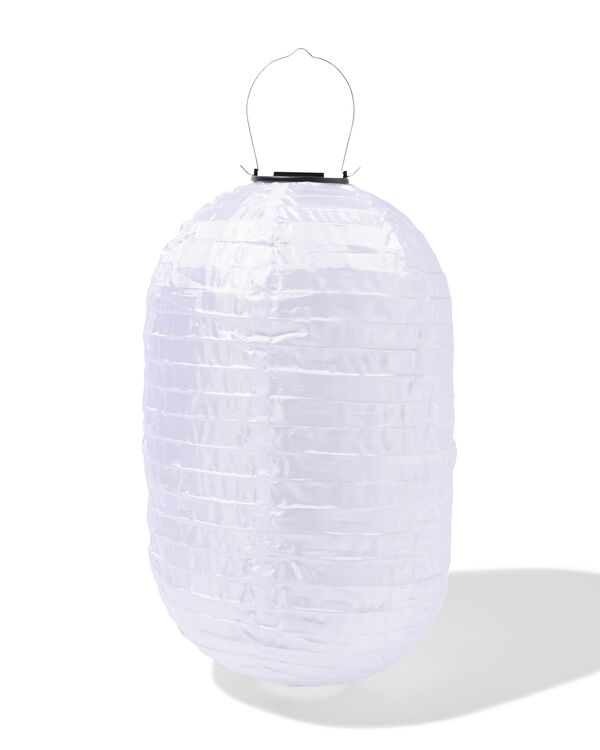 lanterne solaire ovale 28x40cm blanc - 41800257 - HEMA