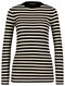 Damen-Pullover Louisa, gerippt zwart/wit XL - 36208229 - HEMA
