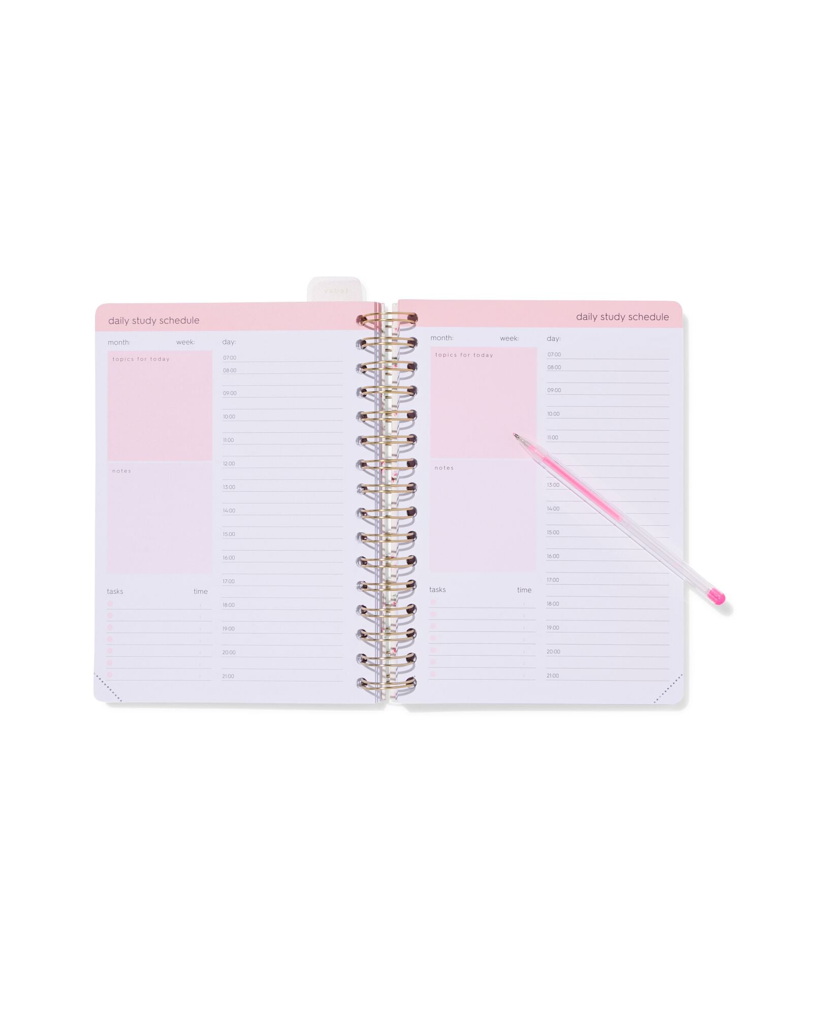 planificateur d'&eacute;tude 16,4x22,5cm fleurs - 14505662 - HEMA
