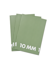 3 cahiers format A4 - à carreaux 10 mm - 14101622 - HEMA