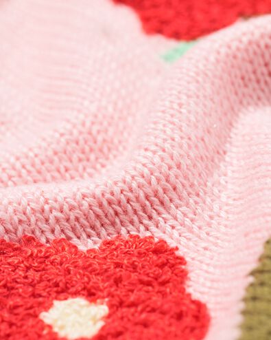 babytrui fijngebreid bloemen lichtroze - 33059770LIGHTPINK - HEMA
