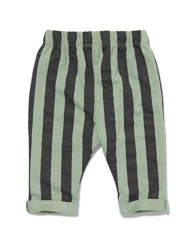 pantalon sweat bébé à rayures vert 92 - 33188646 - HEMA