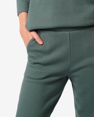 pantalon femme Kacey avec relief vert foncé M - 36254052 - HEMA