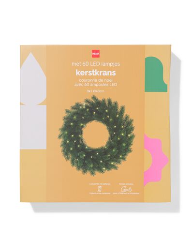 kerstkrans met lichtjes  - 25510029 - HEMA
