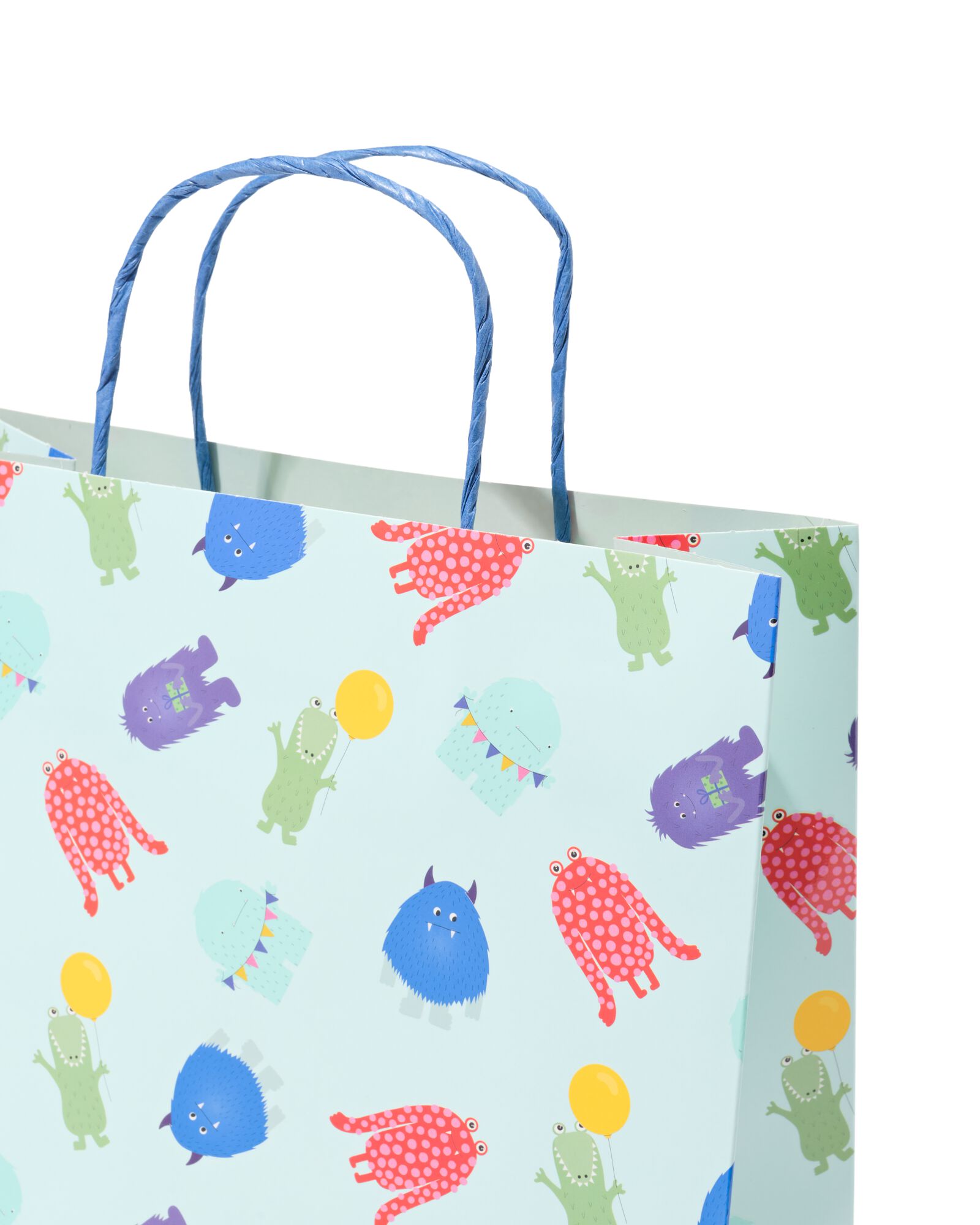 sac cadeau L 31x24cm papier monstres - 14700696 - HEMA