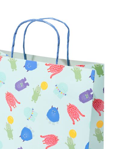 sac cadeau L 31x24cm papier monstres - 14700696 - HEMA
