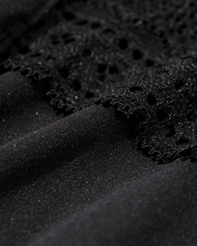 slip br&eacute;silien femme microfibre avec dentelle noir noir - 1000021590 - HEMA