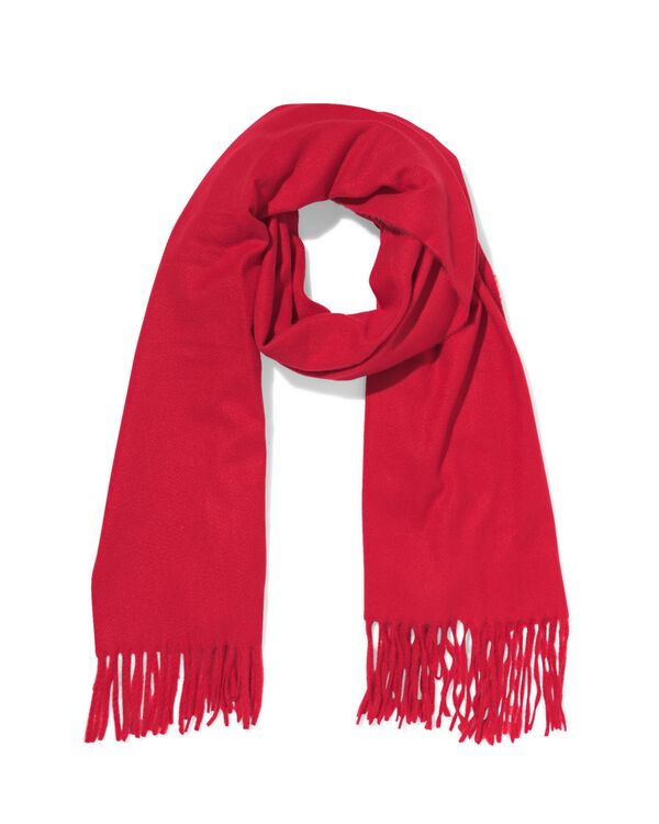 damessjaal 58x200cm rood - 16451064 - HEMA