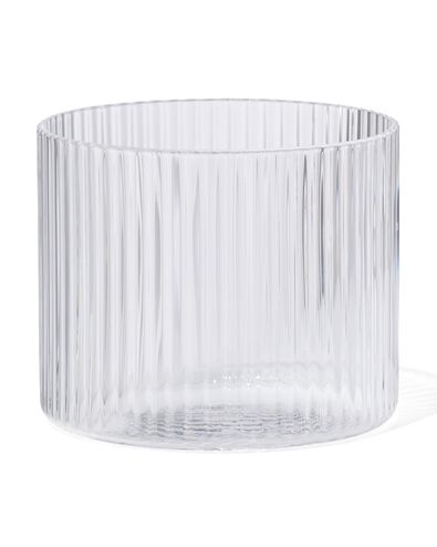 verre pour bougie parfum&eacute;e ⌀10x8,5cm nervur&eacute; transparent - 13507524 - HEMA