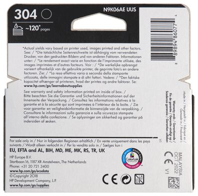 Druckerpatrone HP 304, schwarz - 38300104 - HEMA