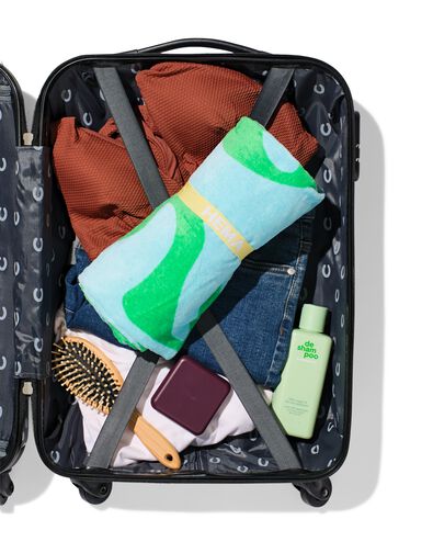 serviette de plage enfant 80x140cm velours fleurs - 5200257 - HEMA