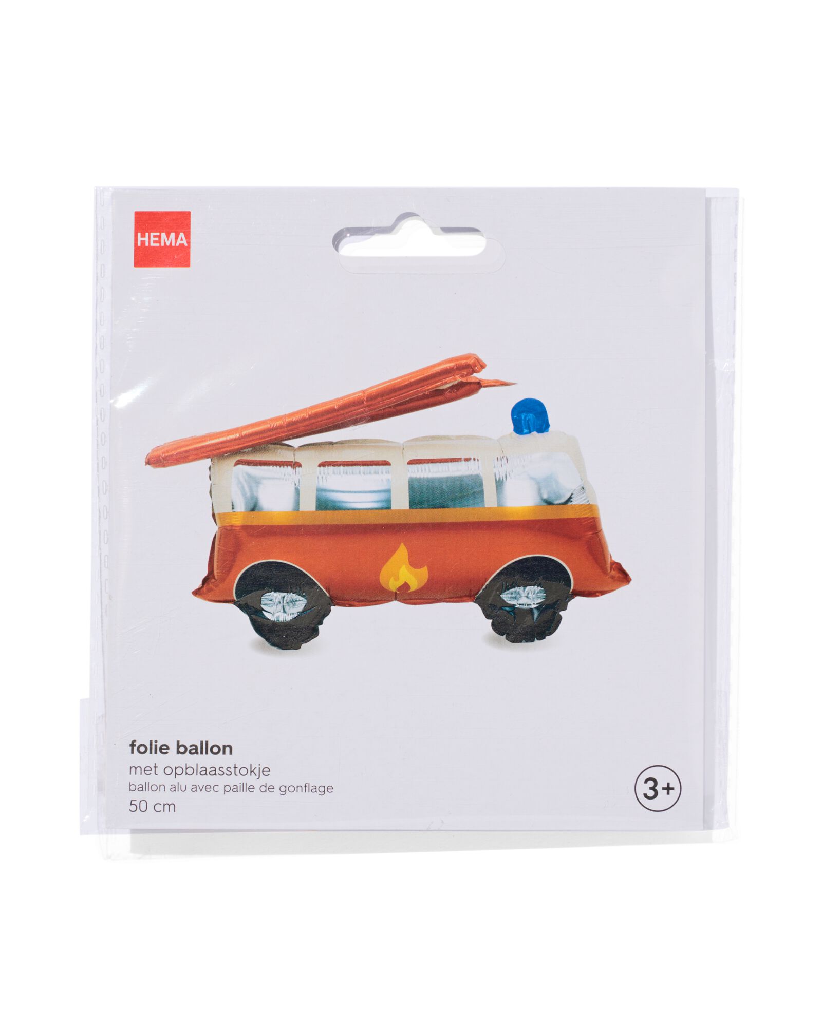 Folienballon 3D &ndash; Feuerwehrauto 50 cm - 14250045 - HEMA