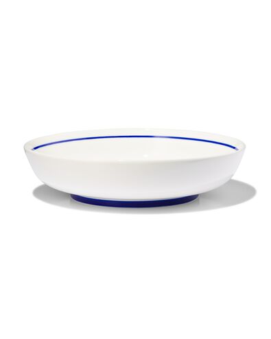 assiette creuse &Oslash;22cm - new bone blanc et bleu - vaisselle d&eacute;pareill&eacute;e - 9650007 - HEMA