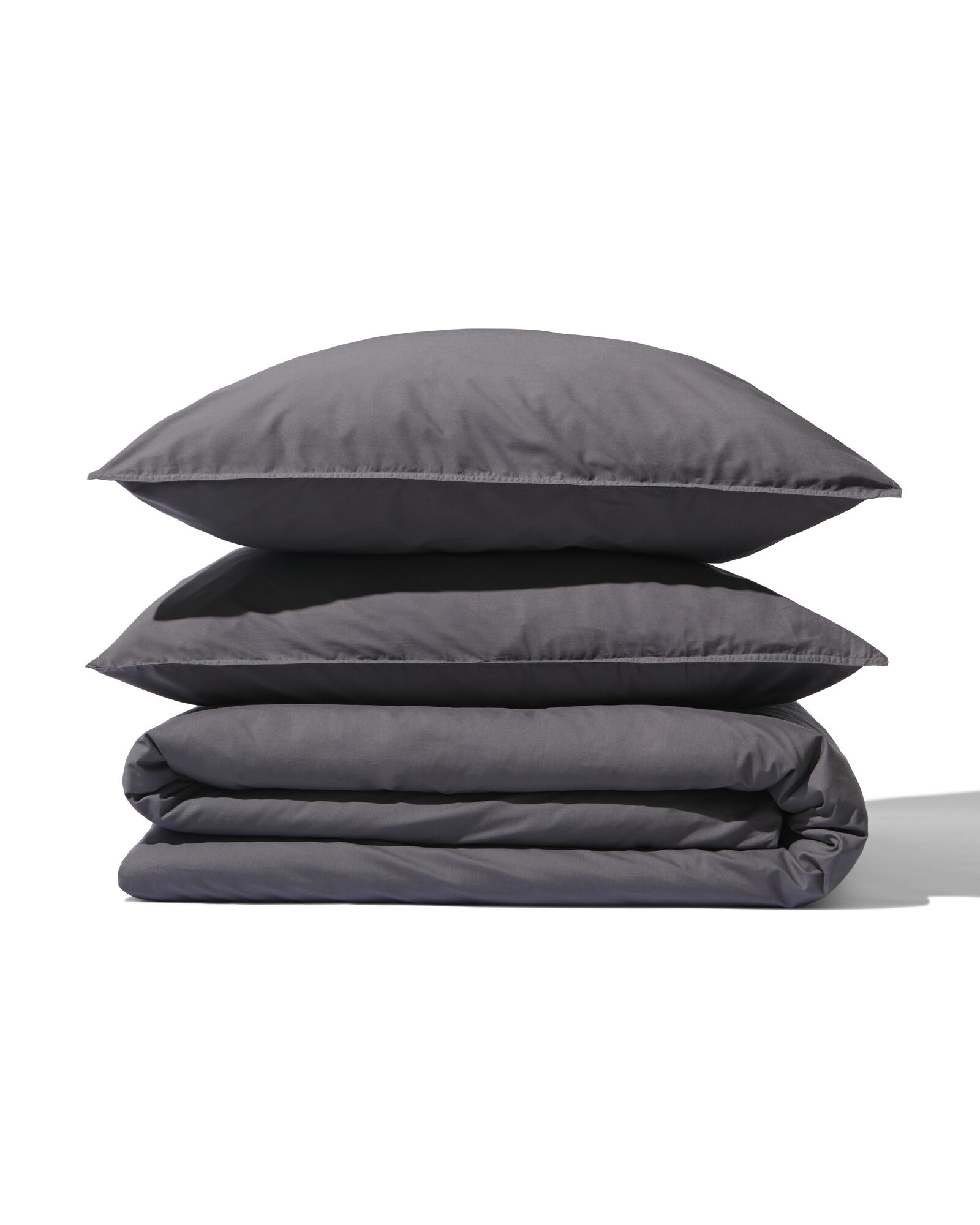 Bettbezug 200 &times; 200/220 cm Perkal Dunkelgrau - 5790219 - HEMA