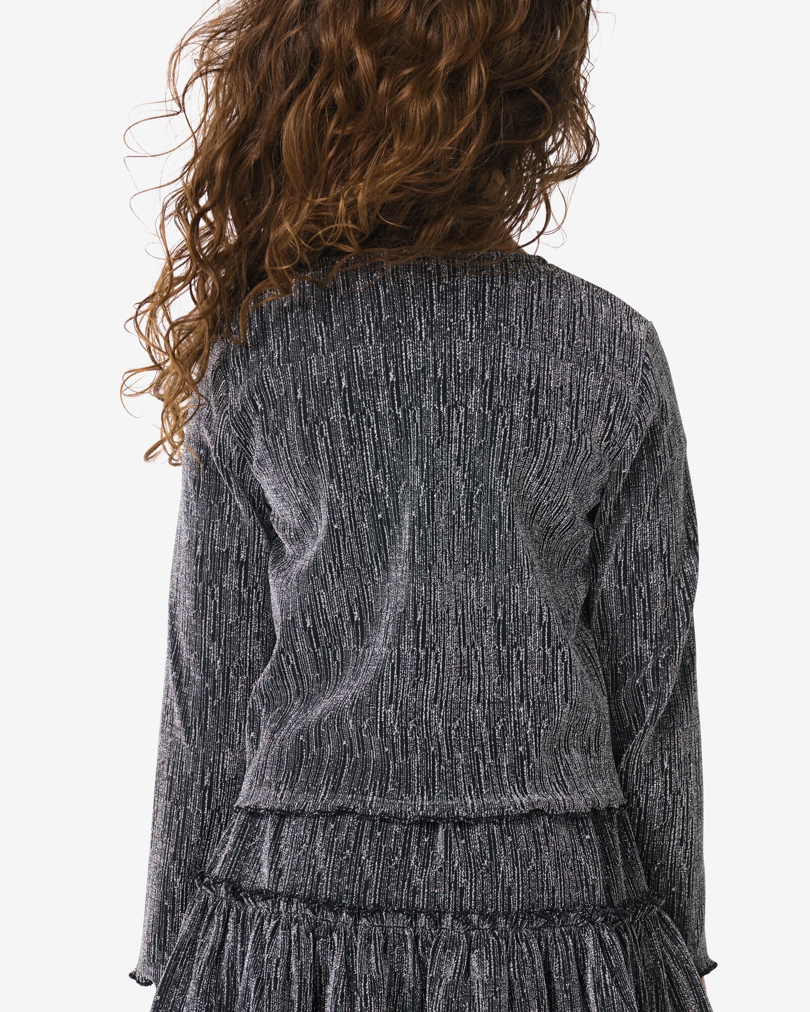 Kinder-Strickjacke mit Glitzer schwarz schwarz - 30836553BLACK - HEMA