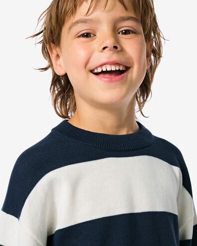 pull ray&eacute; bleu - 30786703BLUE - HEMA