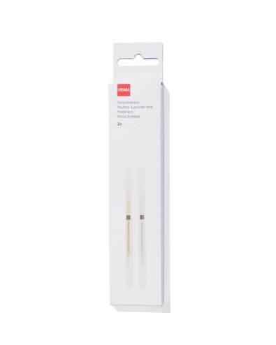 2 marqueurs &agrave; pointe fine 0,7mm dor&eacute;/argent&eacute; - 14400428 - HEMA