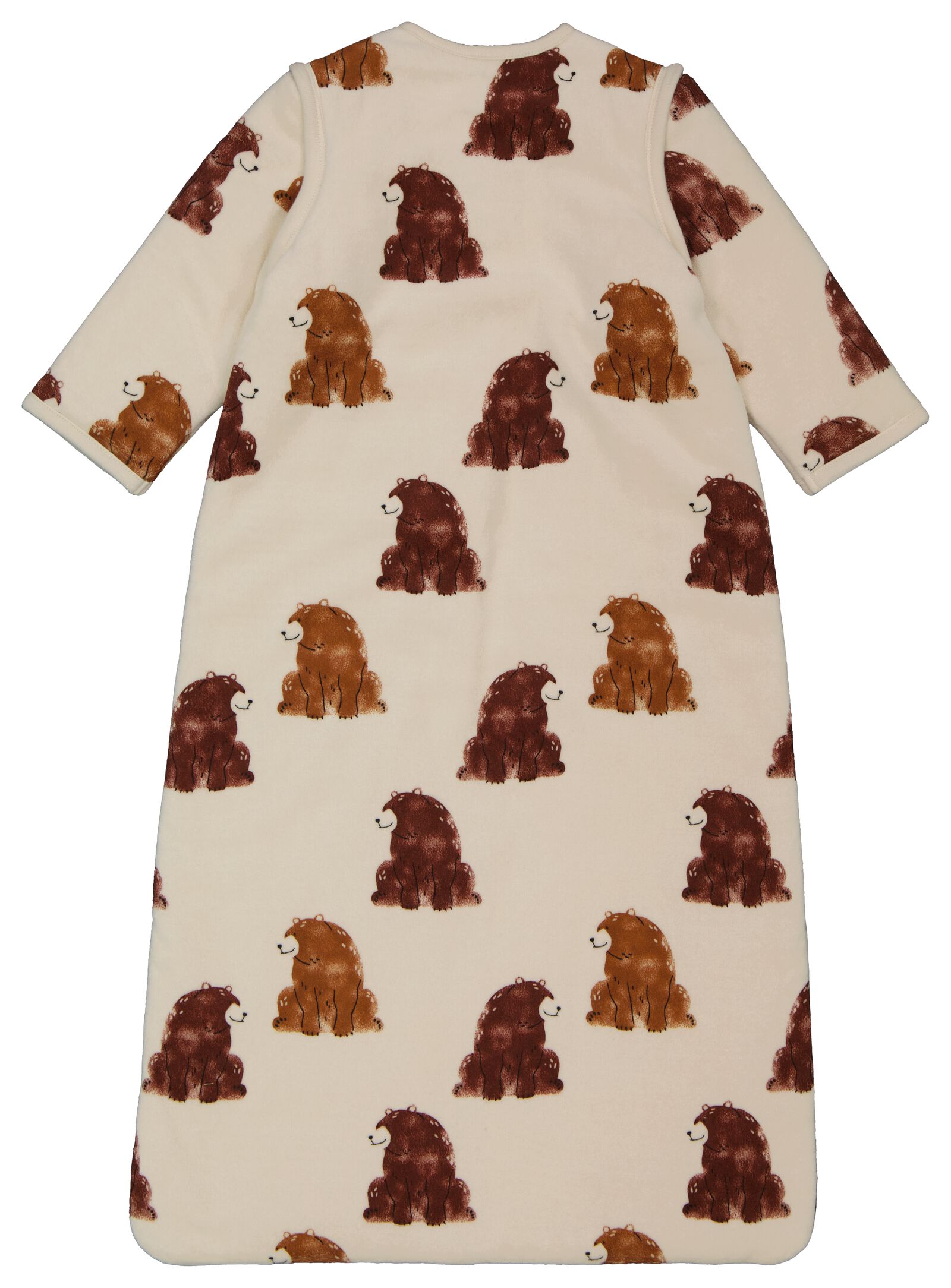 gigoteuse b&eacute;b&eacute; avec manches d&eacute;zippables velours ours blanc - 1000028718 - HEMA