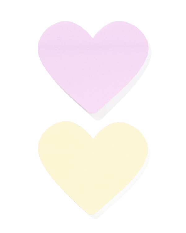 2 blocs de m&eacute;mos autocollants coeurs - 14120202 - HEMA
