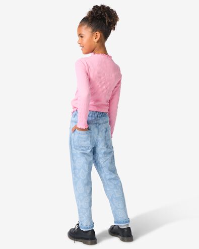 kinderbroek mom fit paisley lichtblauw lichtblauw - 30835913LIGHTBLUE - HEMA