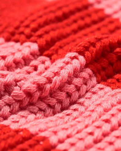 kindervest gebreid strepen rood - 30869417RED - HEMA