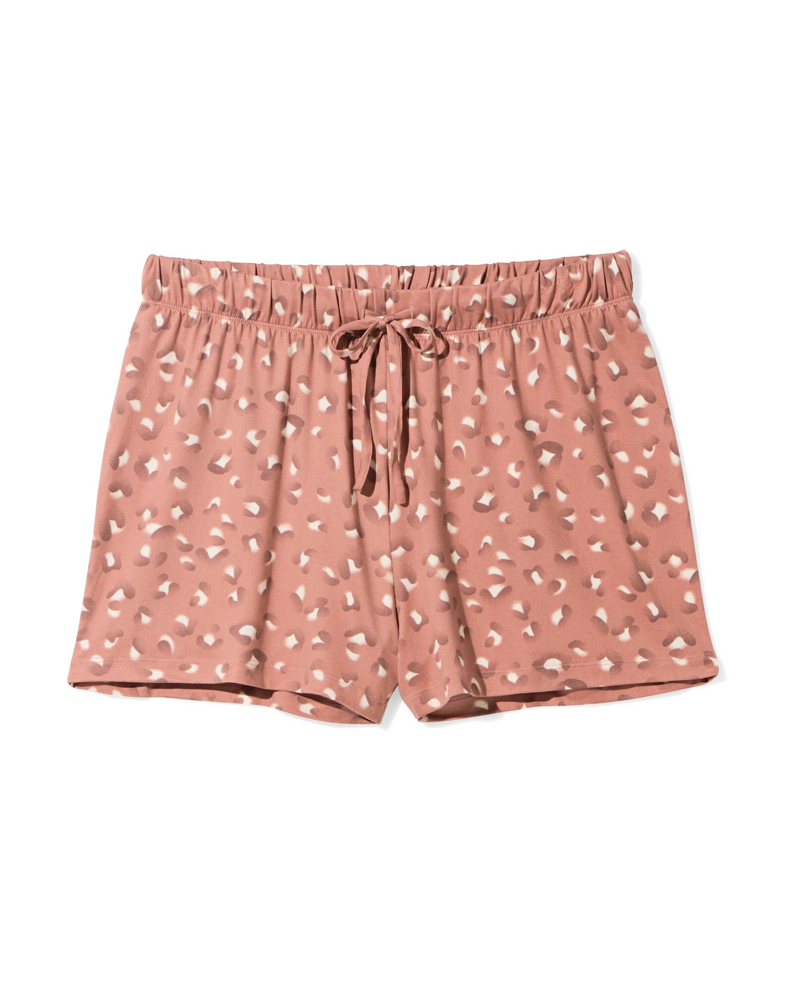 Damen-Pyjama-Shorts Mikrofaser, Leopard hellbraun - 23410441LIGHTBROWN - HEMA