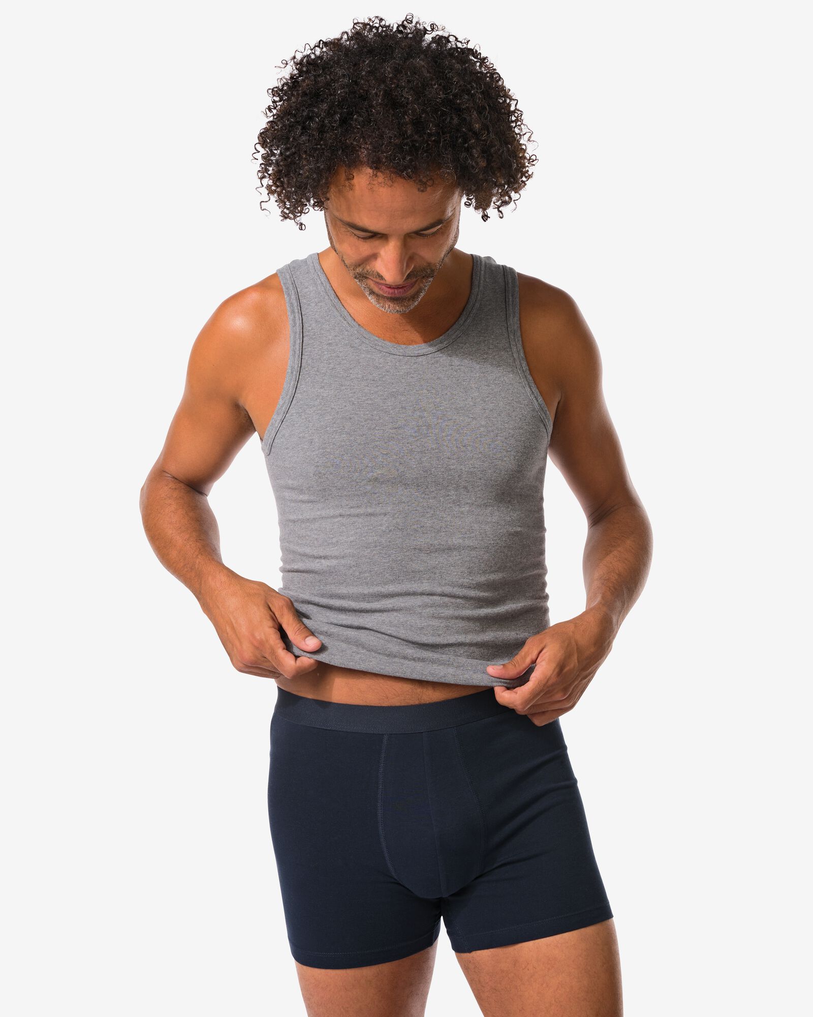 boxer homme - 3 pi&egrave;ces bleu fonc&eacute; M - 19145052 - HEMA