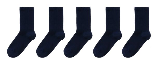 5 paires de chaussettes enfant bleu fonc&eacute; bleu fonc&eacute; - 1000002031 - HEMA
