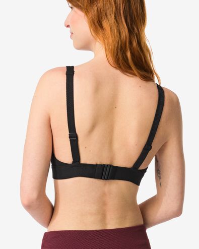 damesbikinitop triangel zwart zwart - 22352210BLACK - HEMA