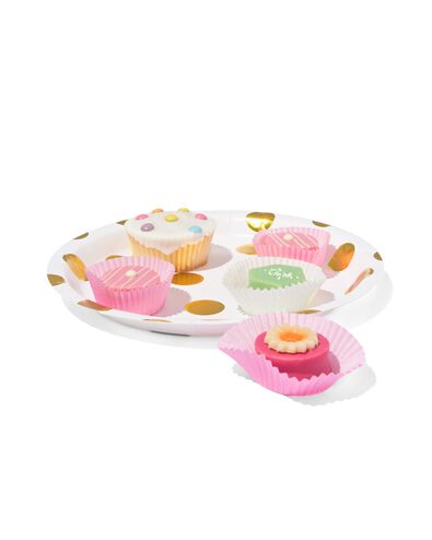 assiette en carton &Oslash; 22,5cm pois dor&eacute;s - 8 pi&egrave;ces - 14250259 - HEMA