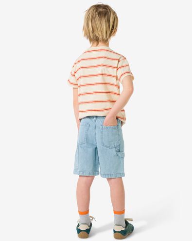 kindershort regular fit strepen blauw blauw - 30721104BLUE - HEMA