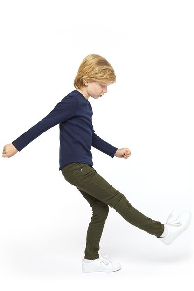 jean enfant - modèle skinny vert armée - 1000020375 - HEMA
