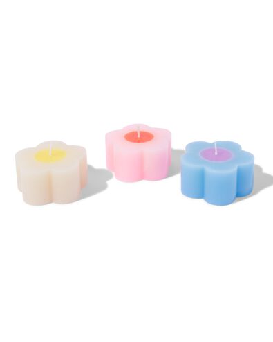 bougies &agrave; fleurs - lot de 3 - 61130135 - HEMA