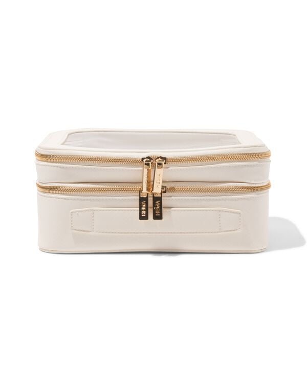 trousse de toilette 23x15x9cm double couche transparente - 11890748 - HEMA