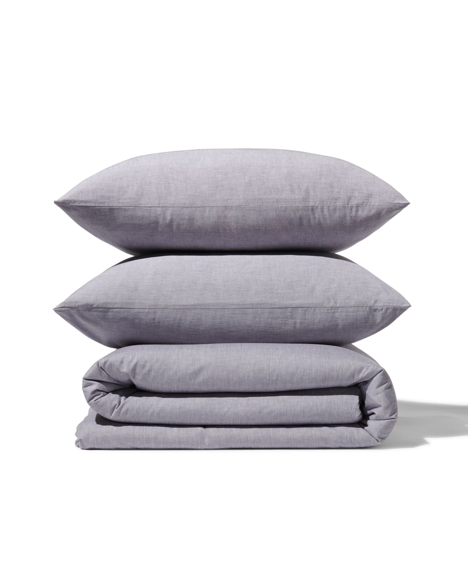 Bettbezug 200 &times; 200/220 cm Chambray Hellgrau - 5790228 - HEMA