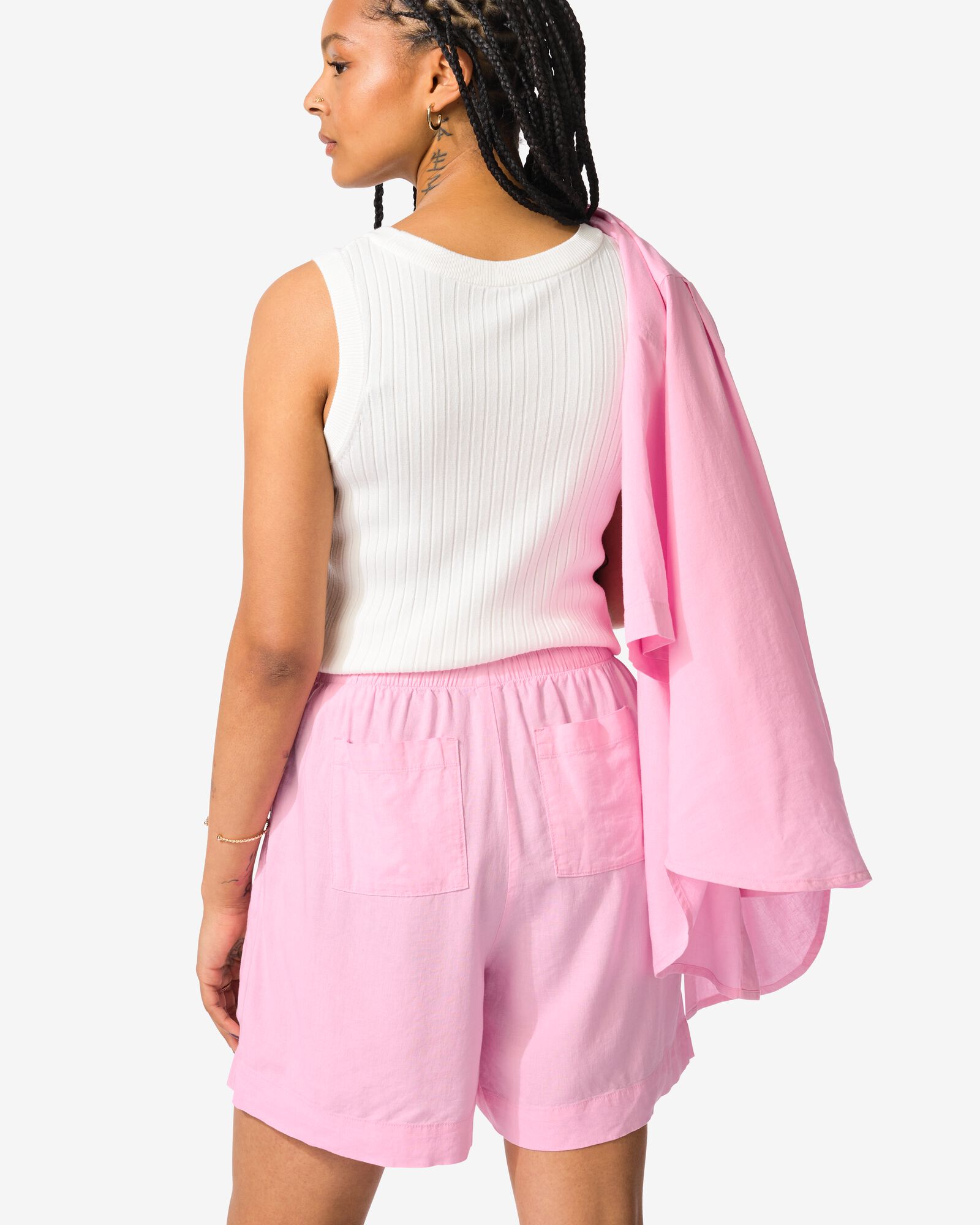 dames korte broek Tatum lila lichtroze - 36248965LIGHTPINK - HEMA