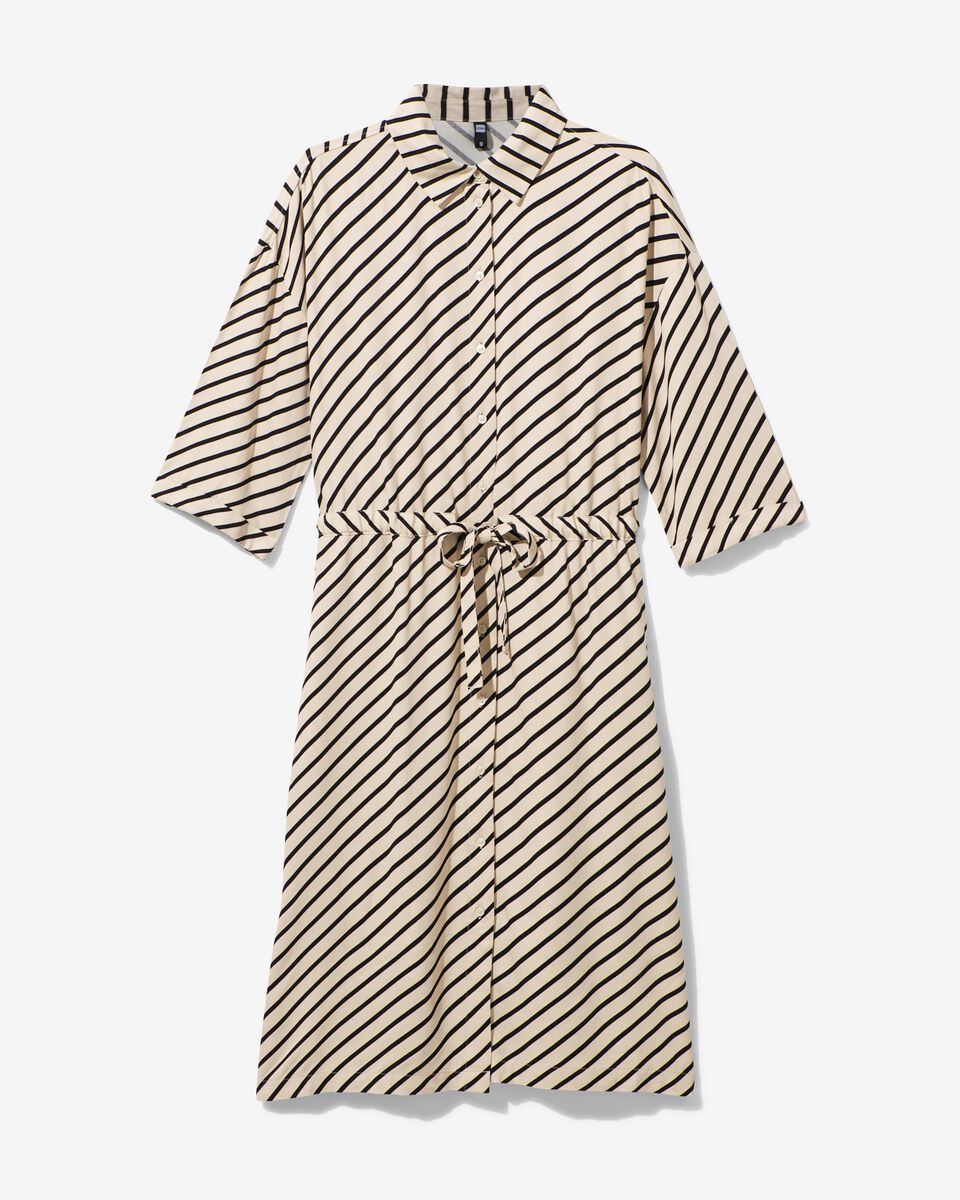 Damen-Kleid Lynn, Knopfleiste schwarz/weiß schwarz/weiß - 1000030570 - HEMA