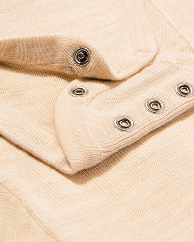 newborn overslag body merinowol ecru ecru - 33443020ECRU - HEMA