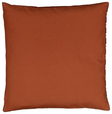 housse de coussin 50x50 terracotta velours avec rayures - 7322102 - HEMA
