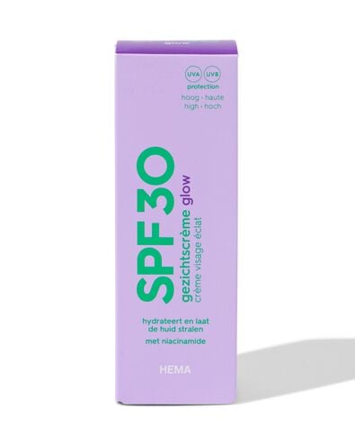 gezichtszonnebrandcr&egrave;me glow SPF30 50ml - 11640026 - HEMA