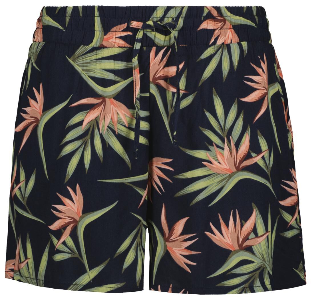 women's shorts flower blue - HEMA