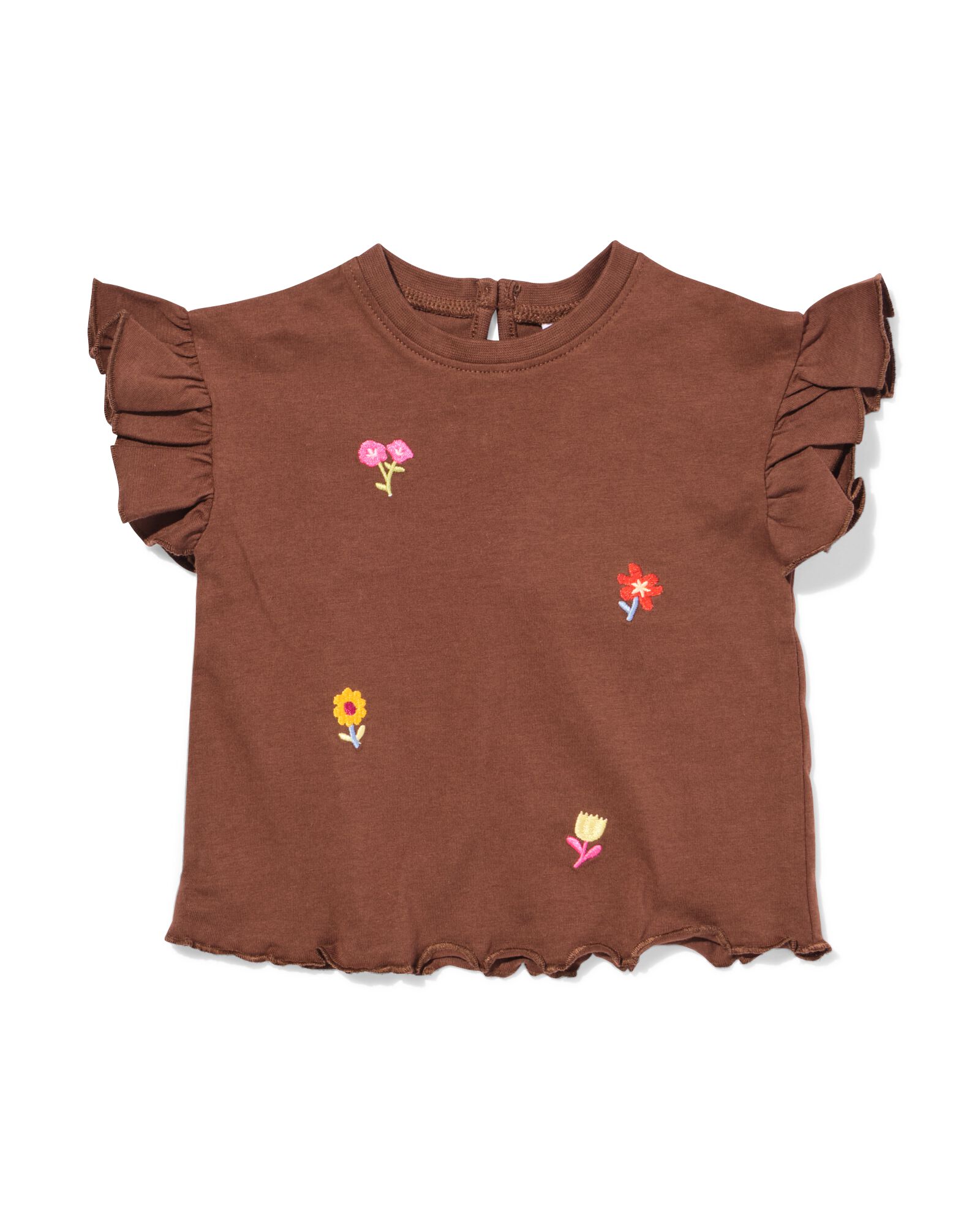 t-shirt b&eacute;b&eacute; jersey fleurs marron marron - 33089770BROWN - HEMA