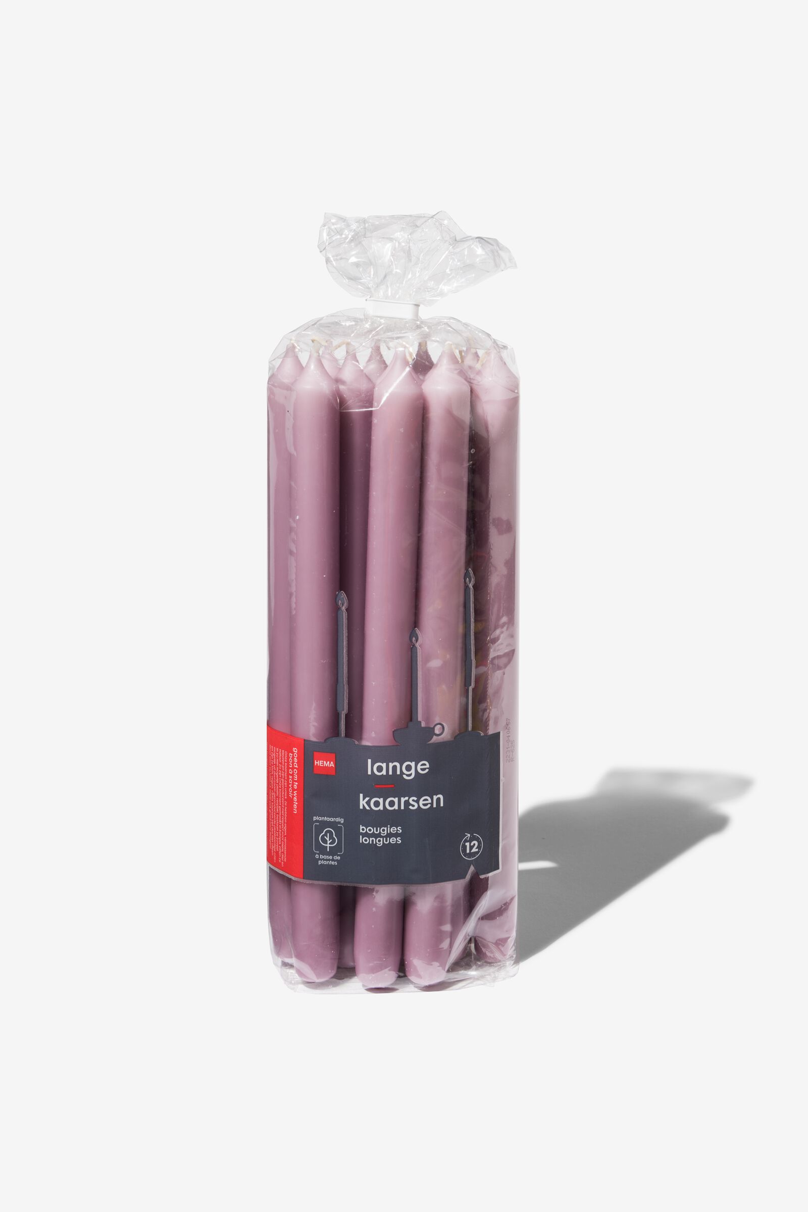 12 bougies longues &Oslash;2.2x29&nbsp; lilas lilas - 1000029901 - HEMA